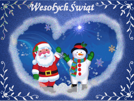 Bałwan i Mikołaj w sercu Wesołych Świąt Bożego Narodzenia